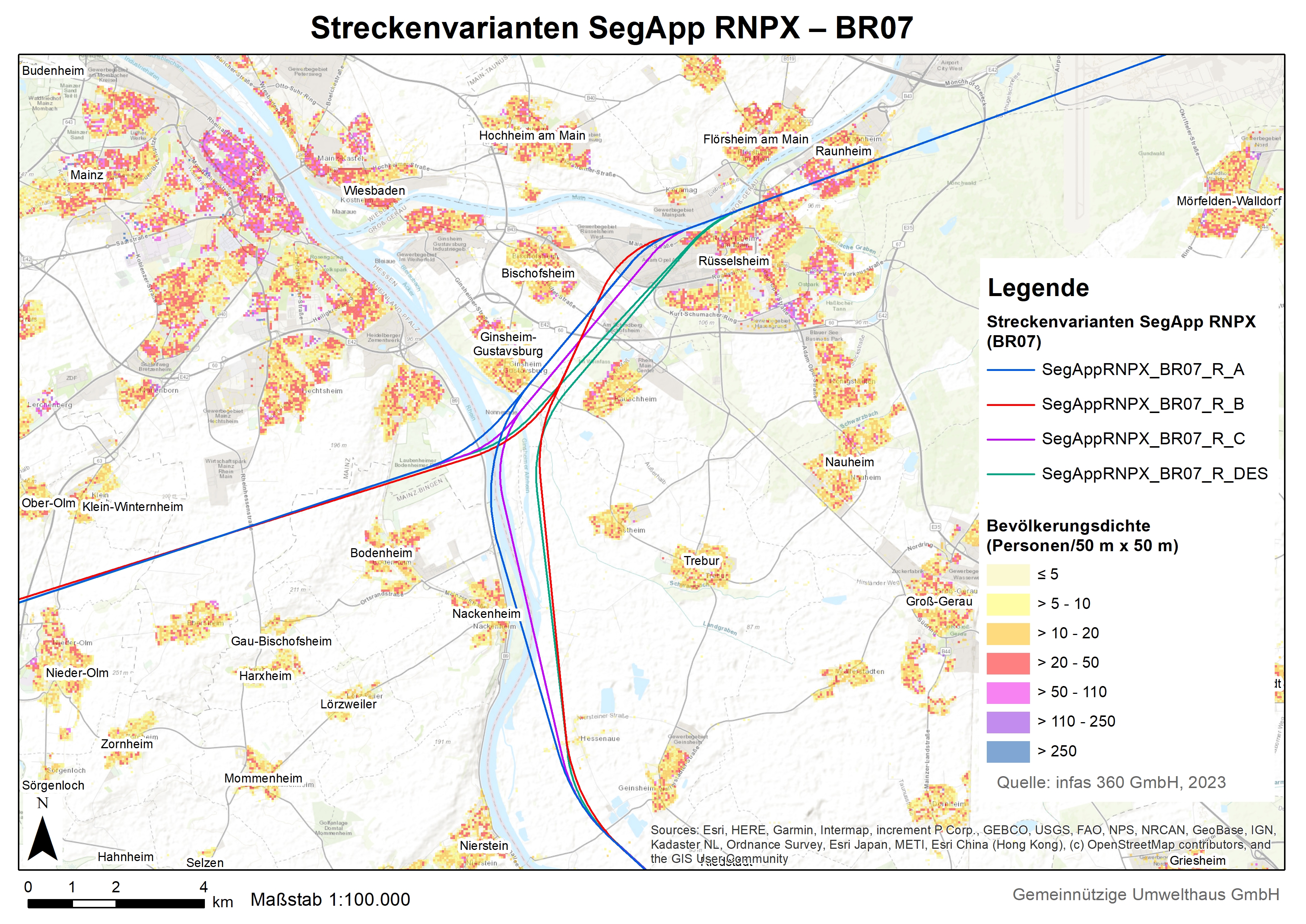 Streckenvarianten Ostbetrieb (Quelle: UNH)