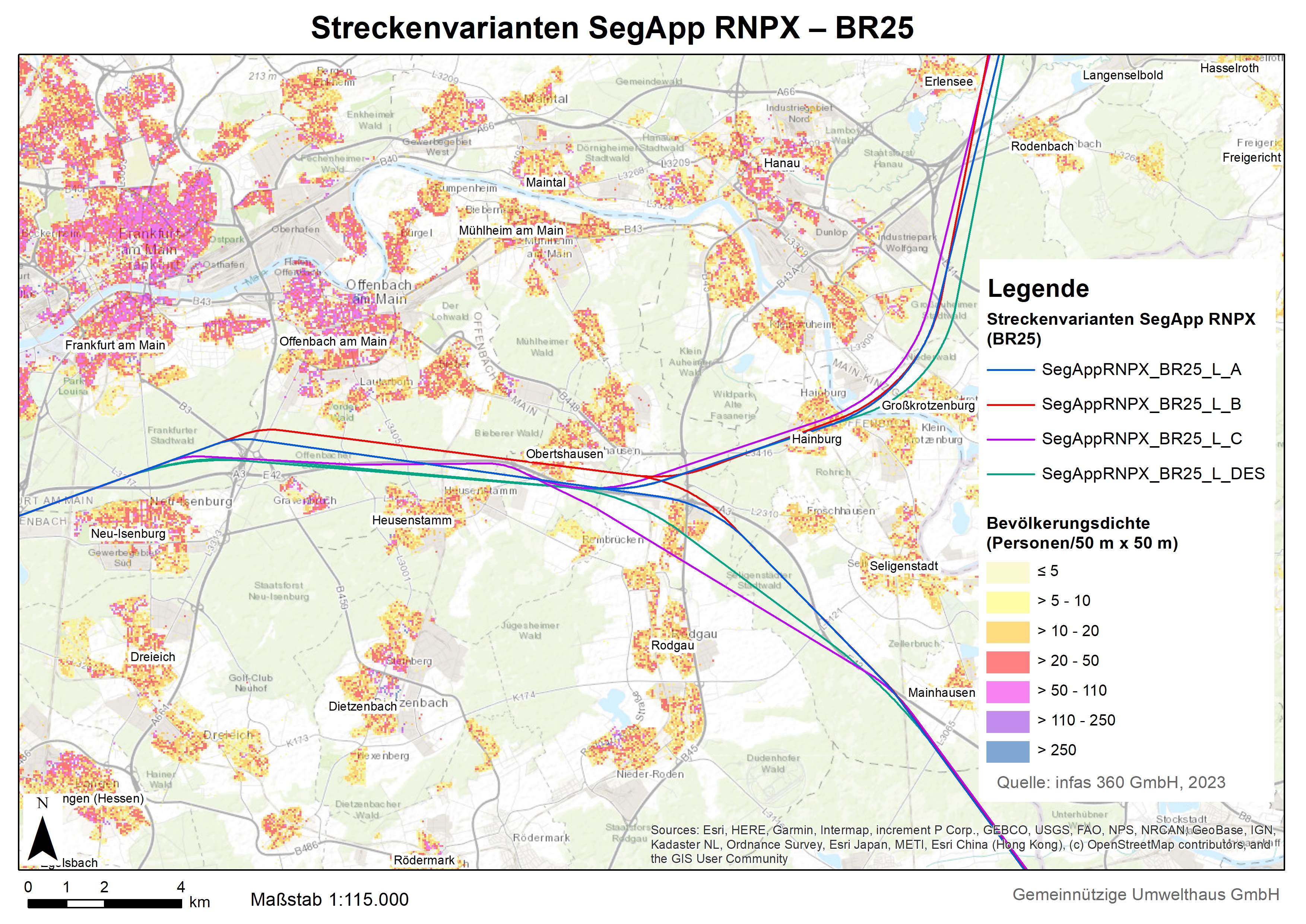 Streckenvarianten Westbetrieb (Quelle: UNH)